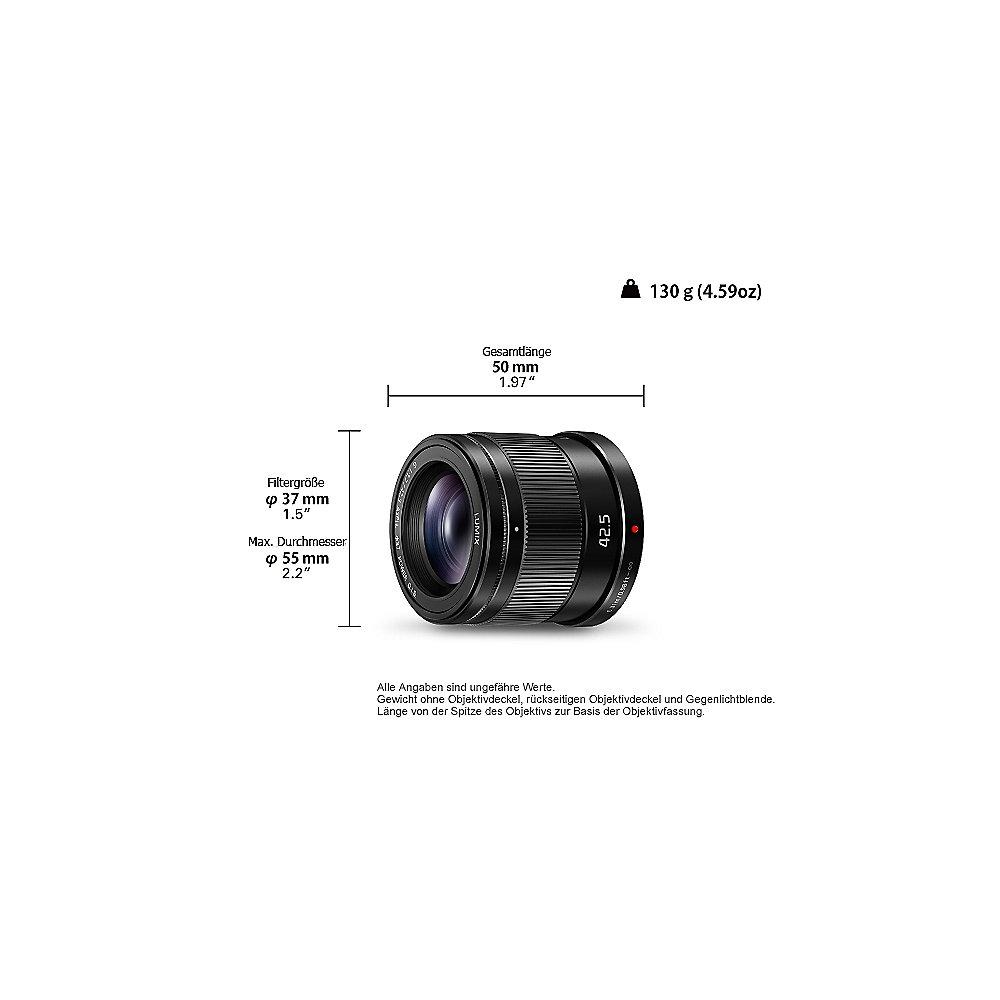 Panasonic Lumix G 42,5mm f/1.7 Festbrennweite Objektiv (H-HS043), Panasonic, Lumix, G, 42,5mm, f/1.7, Festbrennweite, Objektiv, H-HS043,