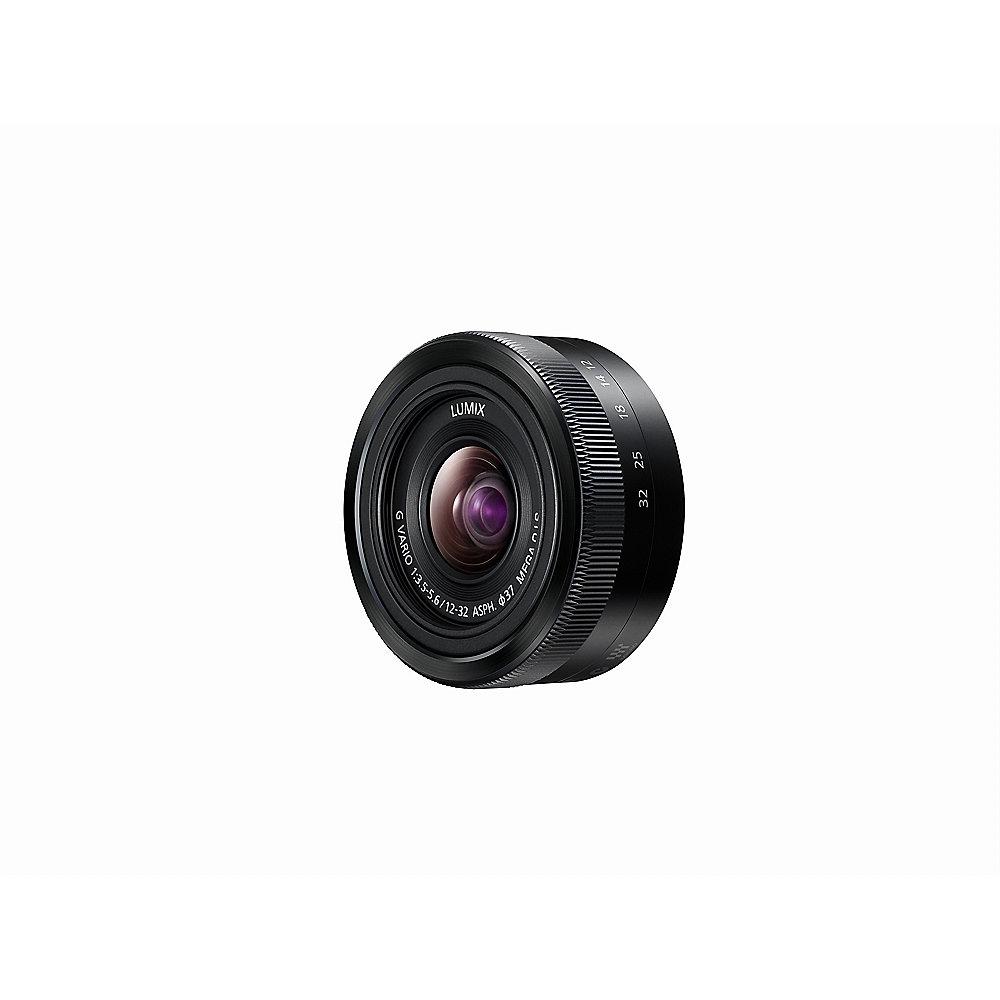 Panasonic Lumix G Vario 12-32mm f/3.5-5.6 OIS Objektiv schwarz (H-FS12032-K), Panasonic, Lumix, G, Vario, 12-32mm, f/3.5-5.6, OIS, Objektiv, schwarz, H-FS12032-K,