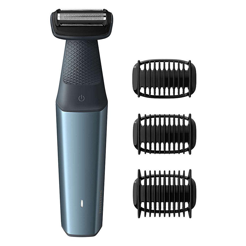 Philips BG3015/15 Wasserfester Bodygroomer mit 3 Kammaufsätzen, Philips, BG3015/15, Wasserfester, Bodygroomer, 3, Kammaufsätzen