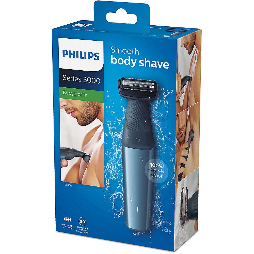 Philips BG3015/15 Wasserfester Bodygroomer mit 3 Kammaufsätzen