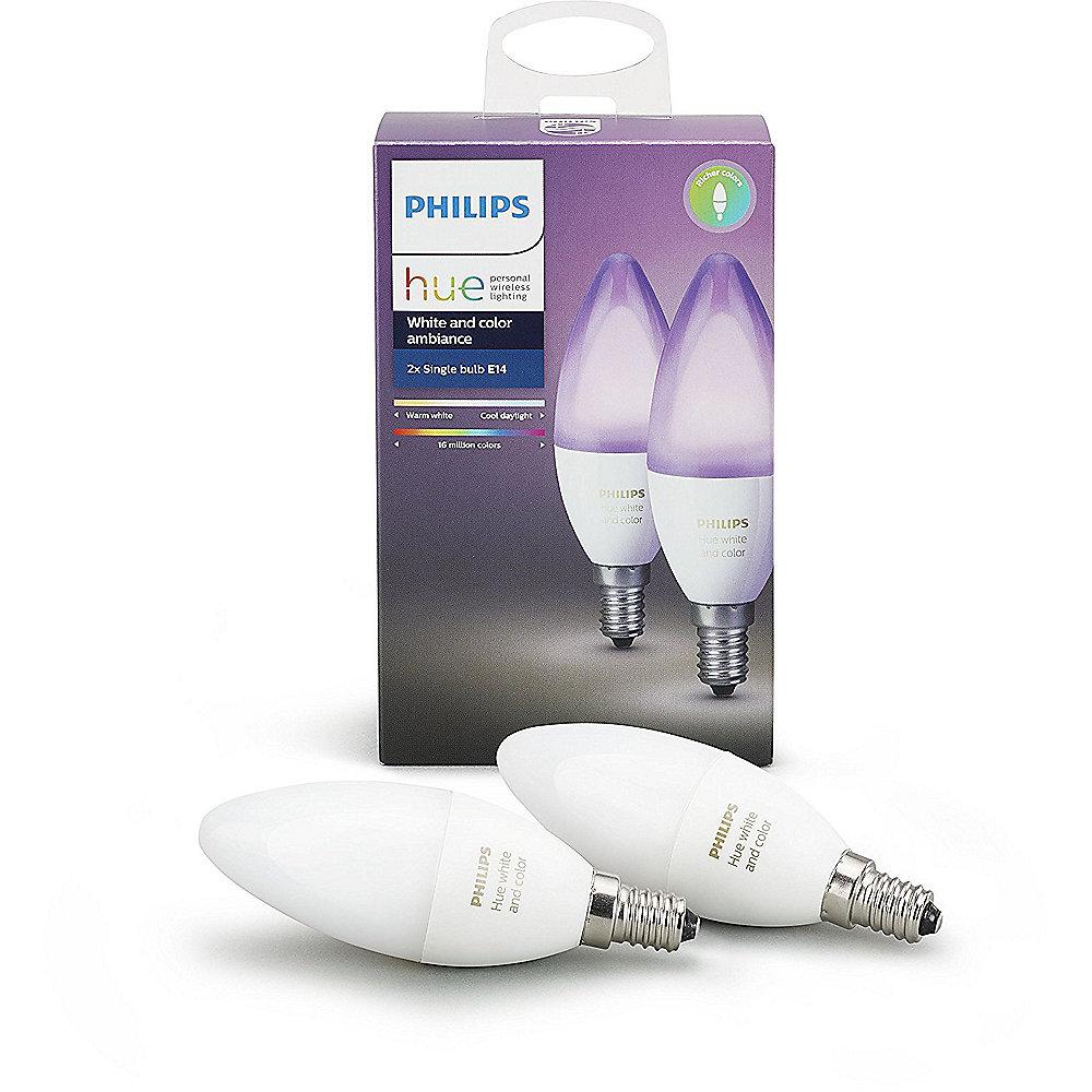Philips Hue White and Color Ambiance E14 LED Kerze Doppelpack (RGBW)