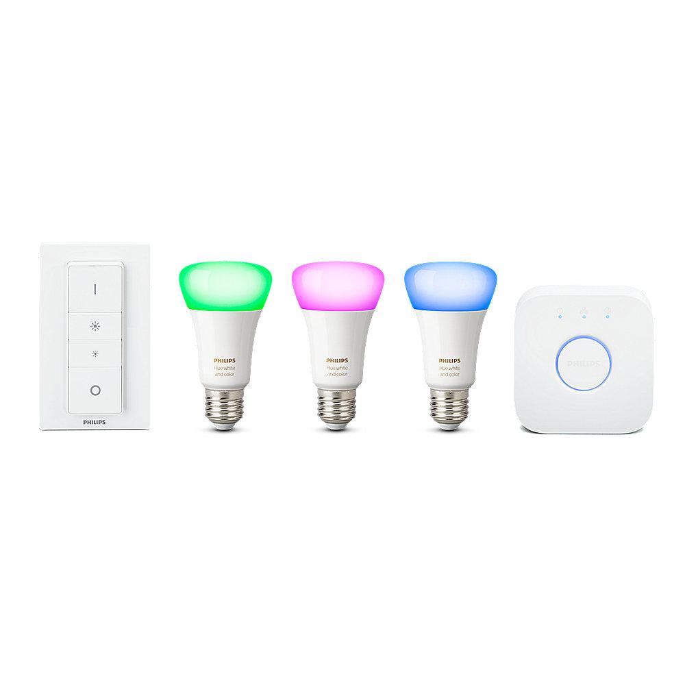 Philips Hue White and Color Ambiance E27 Starter Set   Amazon Echo Dot weiß, Philips, Hue, White, Color, Ambiance, E27, Starter, Set, , Amazon, Echo, Dot, weiß