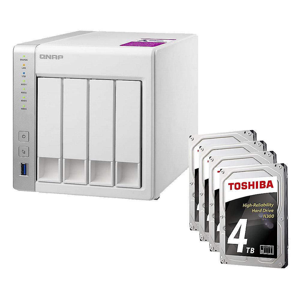 QNAP TS-431P2-1G NAS System 4-Bay 16TB inkl. 4x 4TB Toshiba HDWQ140UZSVA