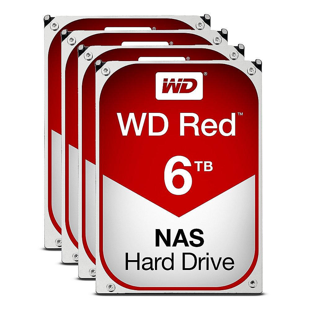QNAP TS-453B-4G NAS System 4-Bay 24TB inkl. 4x 6TB WD RED WD60EFRX