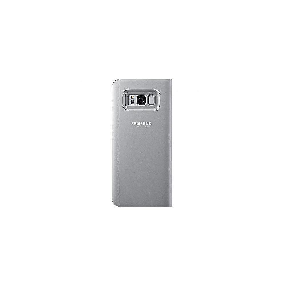 Samsung EF-ZG955 Clear View Standing Cover für Galaxy S8  silber
