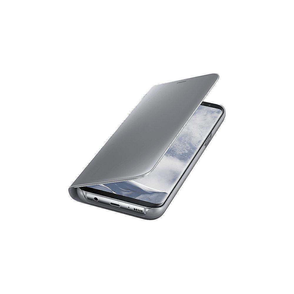 Samsung EF-ZG955 Clear View Standing Cover für Galaxy S8  silber