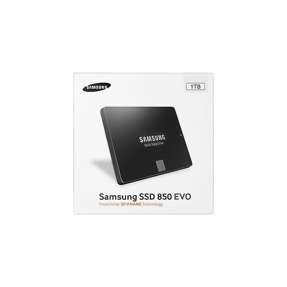 Samsung SSD 850 EVO Series 1TB 2.5zoll TLC SATA600 - Basic, Samsung, SSD, 850, EVO, Series, 1TB, 2.5zoll, TLC, SATA600, Basic
