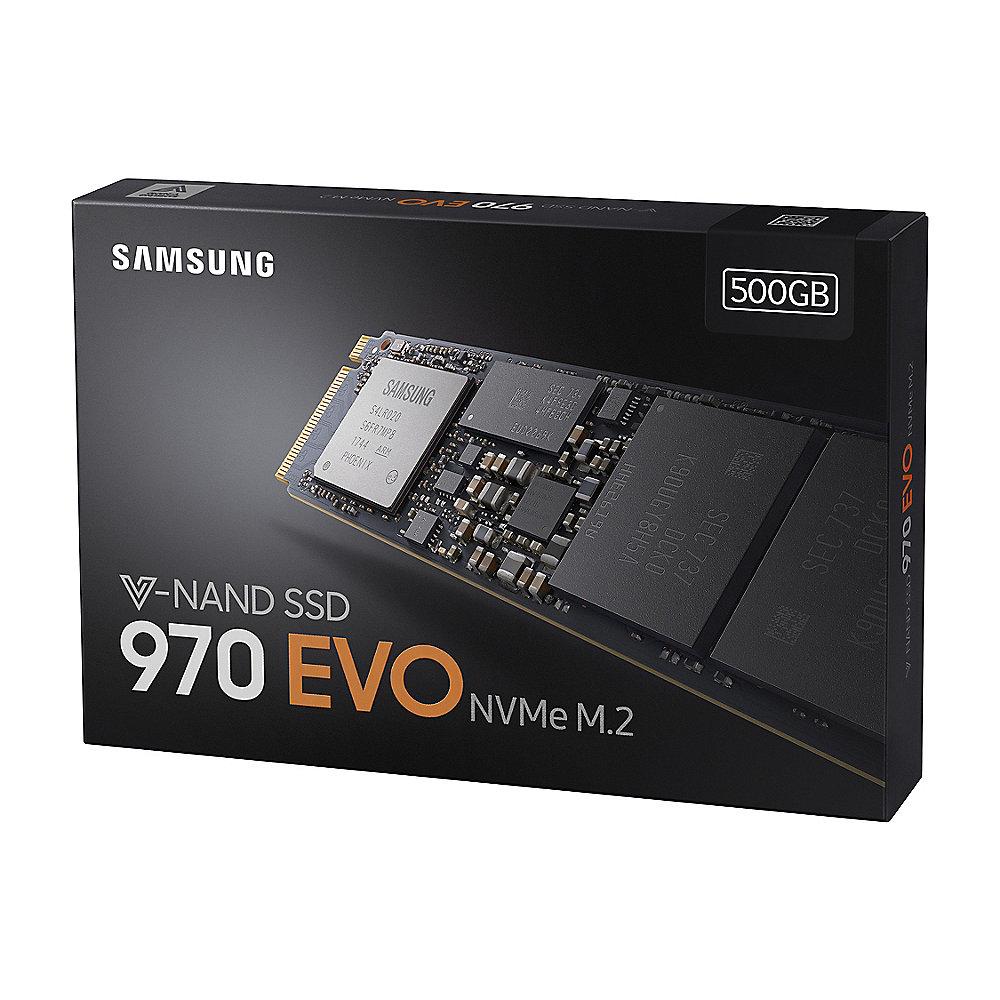 Samsung SSD 970 EVO Series NVMe 500GB V-NAND MLC - M.2 2280, Samsung, SSD, 970, EVO, Series, NVMe, 500GB, V-NAND, MLC, M.2, 2280