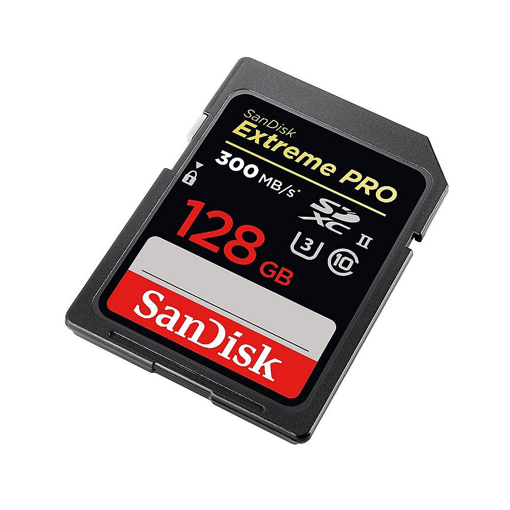 SanDisk Extreme Pro 128 GB SDXC Speicherkarte (300 MB/s, UHS-II, U3), SanDisk, Extreme, Pro, 128, GB, SDXC, Speicherkarte, 300, MB/s, UHS-II, U3,