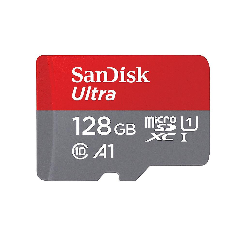 SanDisk Ultra 128 GB microSDXC Speicherkarte Kit (100 MB/s, Class 10, U1, A1), SanDisk, Ultra, 128, GB, microSDXC, Speicherkarte, Kit, 100, MB/s, Class, 10, U1, A1,