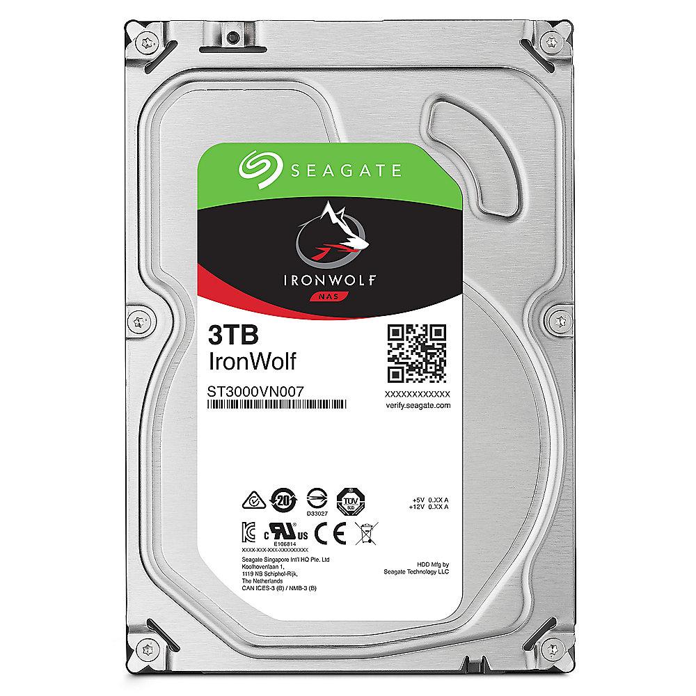 Seagate IronWolf NAS HDD ST3000VN007 - 3TB 5900rpm 64MB 3.5zoll SATA600, Seagate, IronWolf, NAS, HDD, ST3000VN007, 3TB, 5900rpm, 64MB, 3.5zoll, SATA600