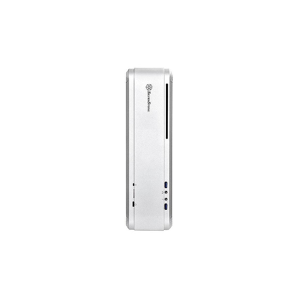 SilverStone Fortress Aluminium Mini-ITX Gehäuse SST-FTZ01S USB3.0 silber (o.NT)