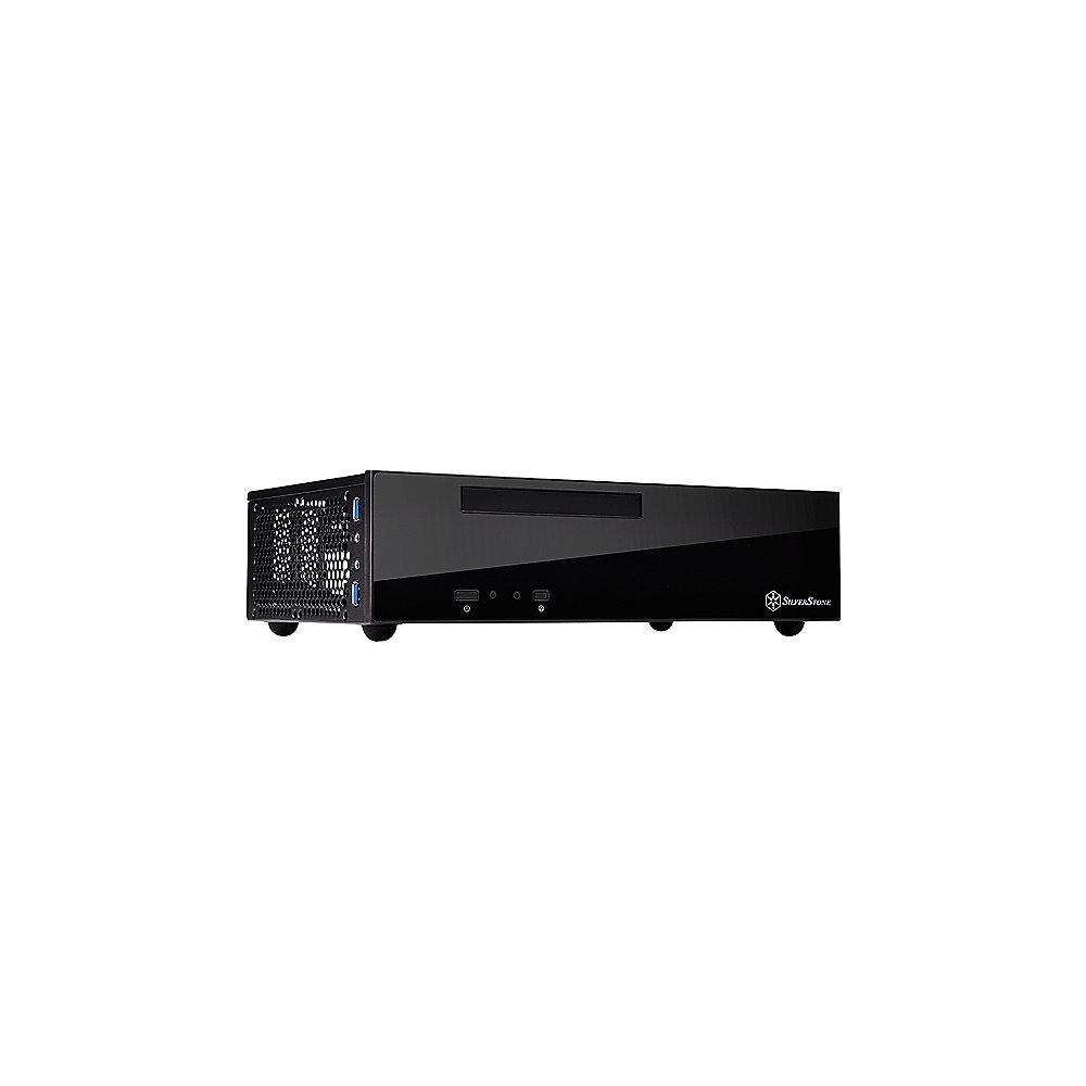 SilverStone Milo Slim HTPC Mini-ITX Gehäuse SST-ML09B USB3.0 schwarz, SilverStone, Milo, Slim, HTPC, Mini-ITX, Gehäuse, SST-ML09B, USB3.0, schwarz