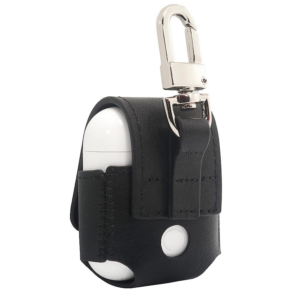 StilGut AirPod Case mit Karabiner schwarz nappa, StilGut, AirPod, Case, Karabiner, schwarz, nappa