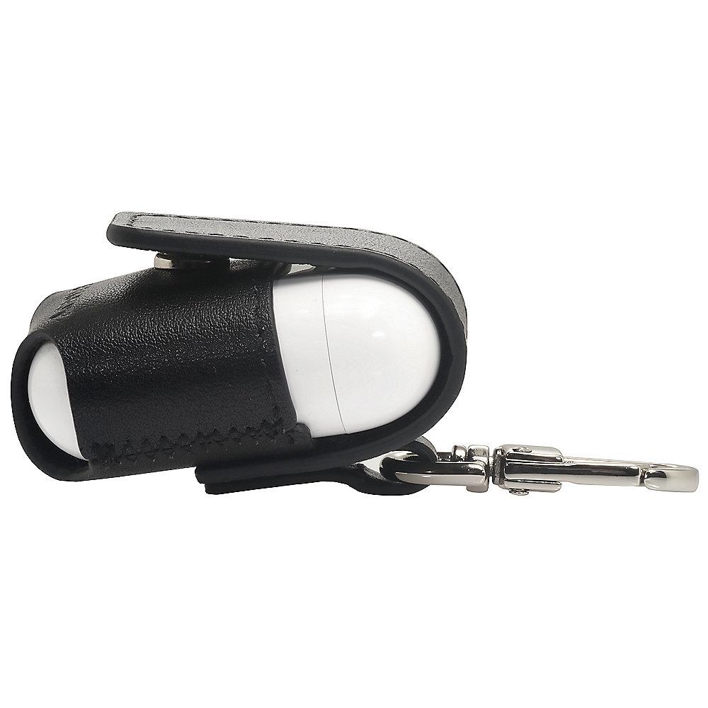 StilGut AirPod Case mit Karabiner schwarz nappa