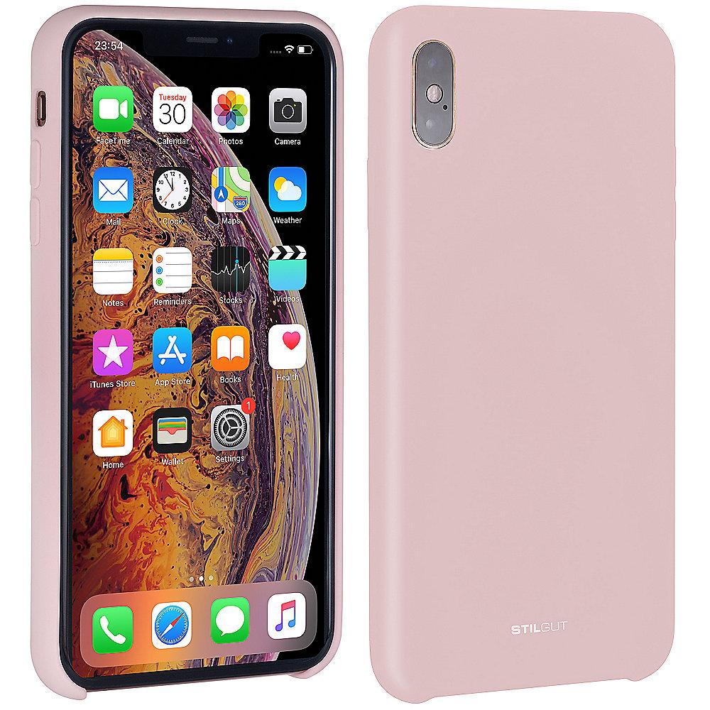 StilGut Liquid Silicon Case für Apple iPhone XS MAX sand pink B07GYQG2QK