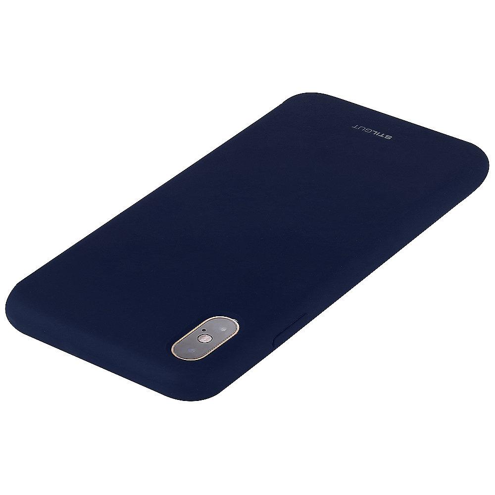 StilGut Liquid Silicon Case für Apple iPhone XS/ X dunkelblau B07GYRGLB3