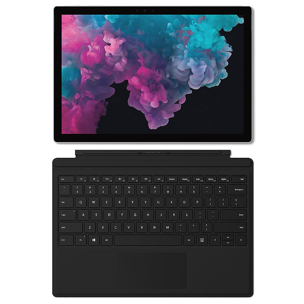 Surface Pro 6 12,3" QHD Platin i7 8GB/256GB SSD Win10 KJU-00003   TC Schwarz