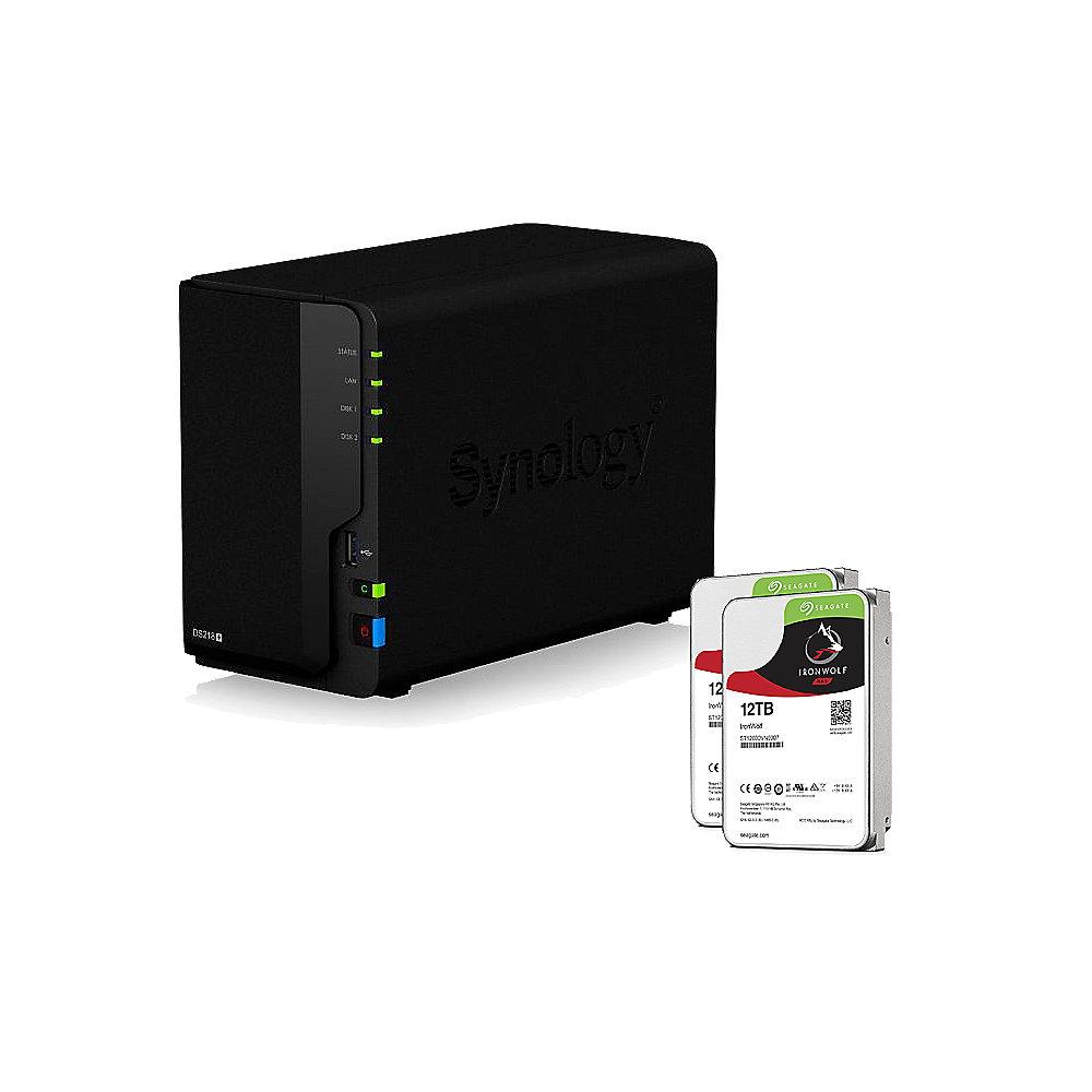 Synology DS218  NAS System 2-Bay 24TB inkl. 2x 12TB Seagate ST12000VN0007