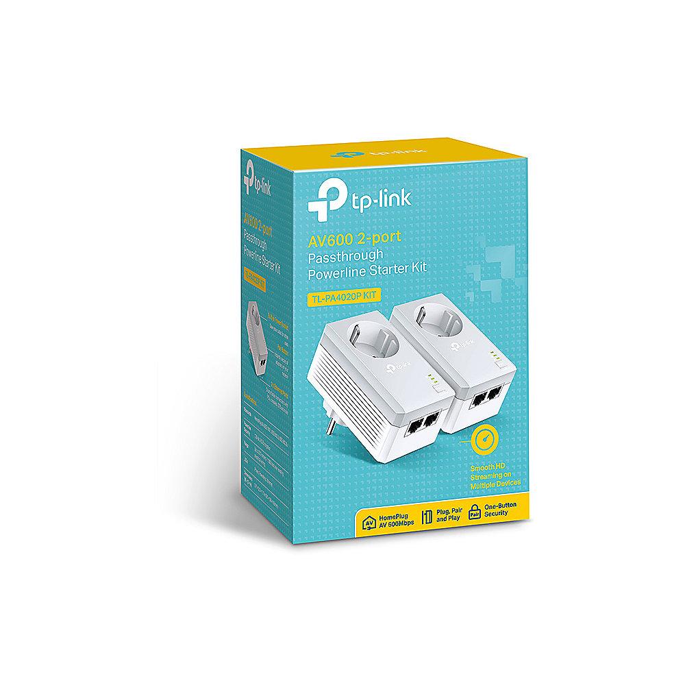 TP-Link TL-PA4020PKIT AV600 2er Kit (600Mbit Powerline, 2x LAN, Steckdose)