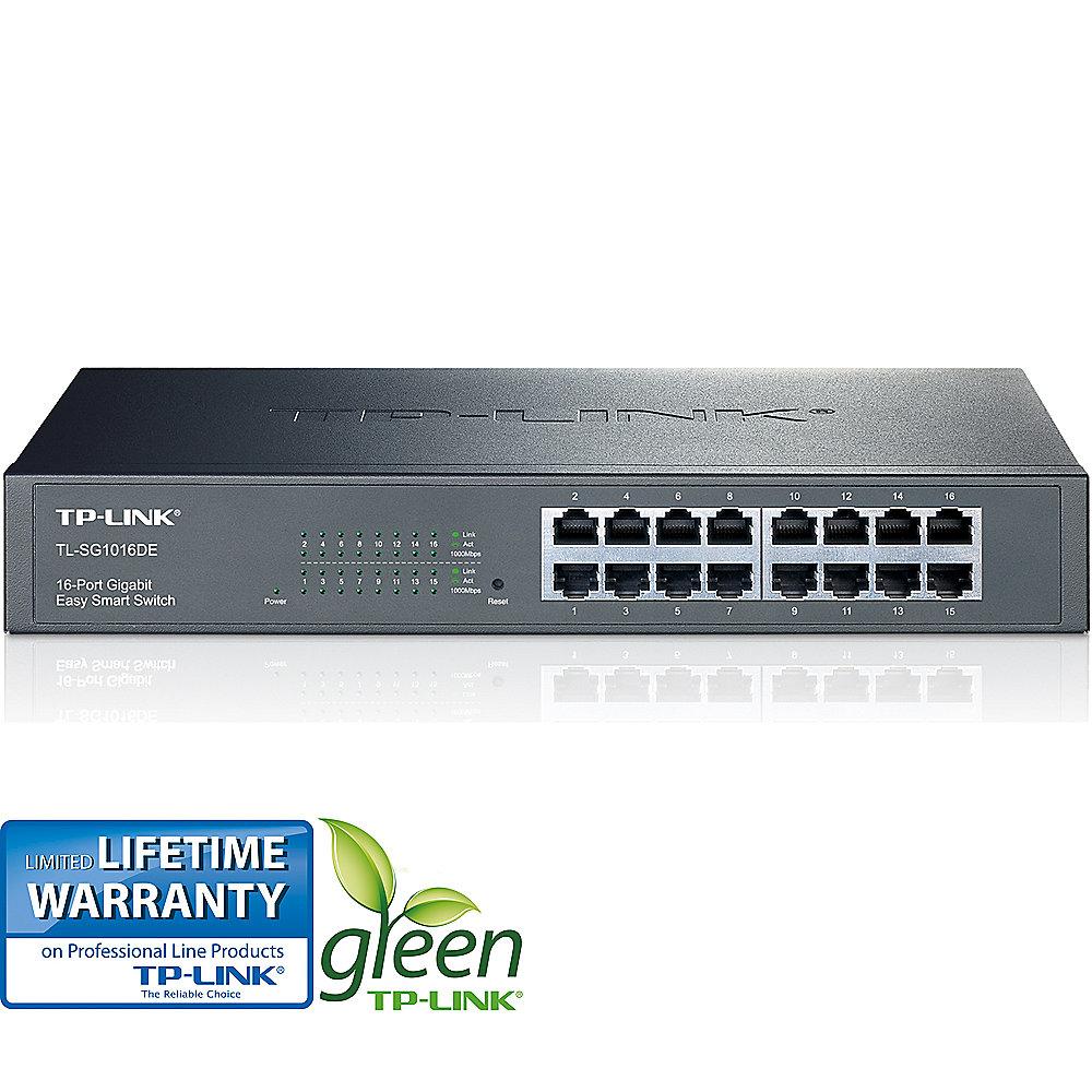 TP-LINK TL-SG1016DE 16x Port Gigabit Easy-Smart-Switch IGMPv3, TP-LINK, TL-SG1016DE, 16x, Port, Gigabit, Easy-Smart-Switch, IGMPv3