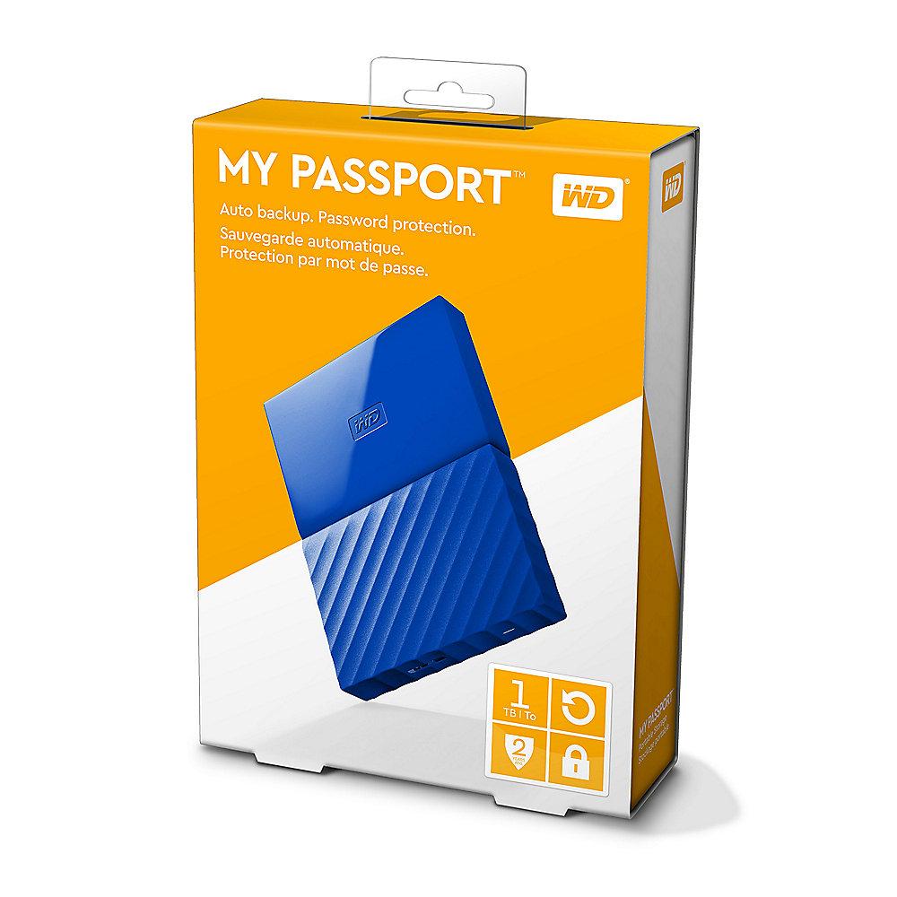 WD My Passport USB3.0 1TB 2.5zoll - Blau NEW, WD, My, Passport, USB3.0, 1TB, 2.5zoll, Blau, NEW