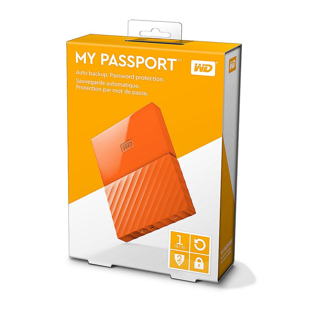 WD My Passport USB3.0 1TB 2.5zoll - Orange NEW, WD, My, Passport, USB3.0, 1TB, 2.5zoll, Orange, NEW