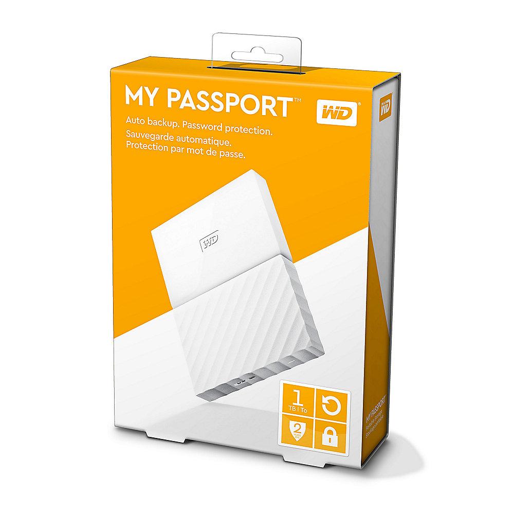 WD My Passport USB3.0 1TB 2.5zoll - Weiss NEW, WD, My, Passport, USB3.0, 1TB, 2.5zoll, Weiss, NEW
