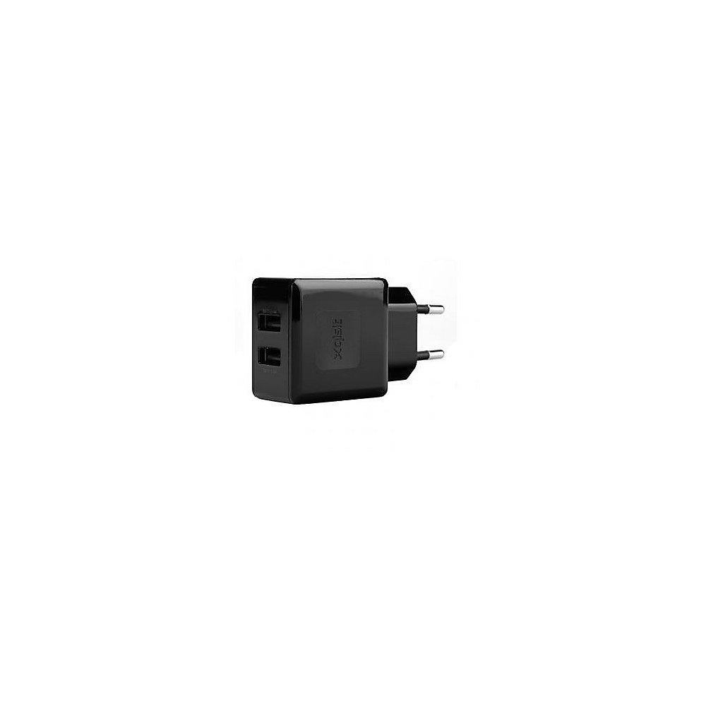 xqisit Dualer USB-Reiselader 3,4A, schwarz, xqisit, Dualer, USB-Reiselader, 3,4A, schwarz