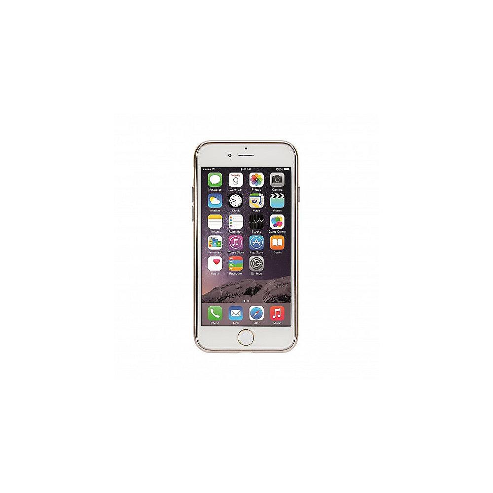 xqisit Flex Case Chromed Edge für iPhone 8/7, gold-transparent