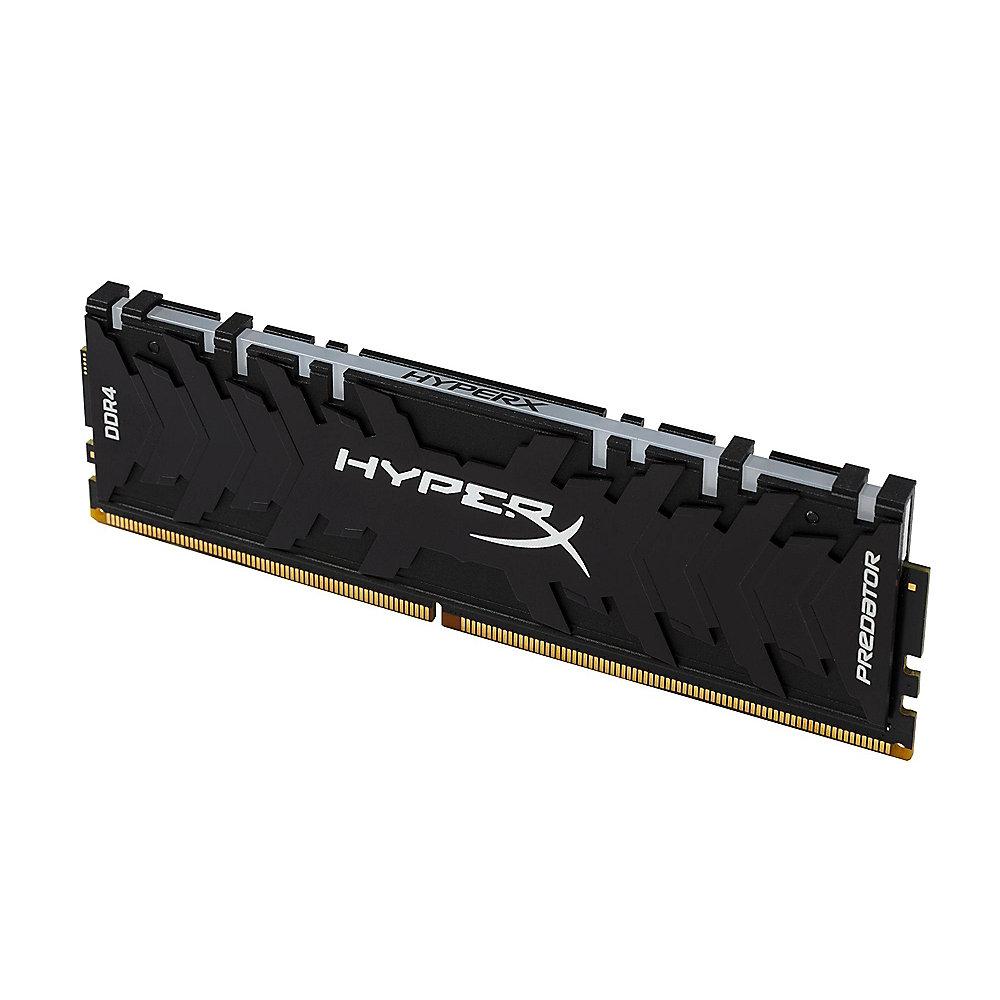 16GB (1x16GB) HyperX Predator RGB DDR4-3200 CL16 RAM Arbeitsspeicher, 16GB, 1x16GB, HyperX, Predator, RGB, DDR4-3200, CL16, RAM, Arbeitsspeicher