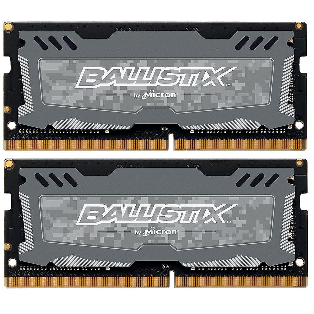 16GB (2x8GB) Ballistix Sport LT DDR4-2666 CL16 SO-DIMM RAM Speicher Kit, 16GB, 2x8GB, Ballistix, Sport, LT, DDR4-2666, CL16, SO-DIMM, RAM, Speicher, Kit