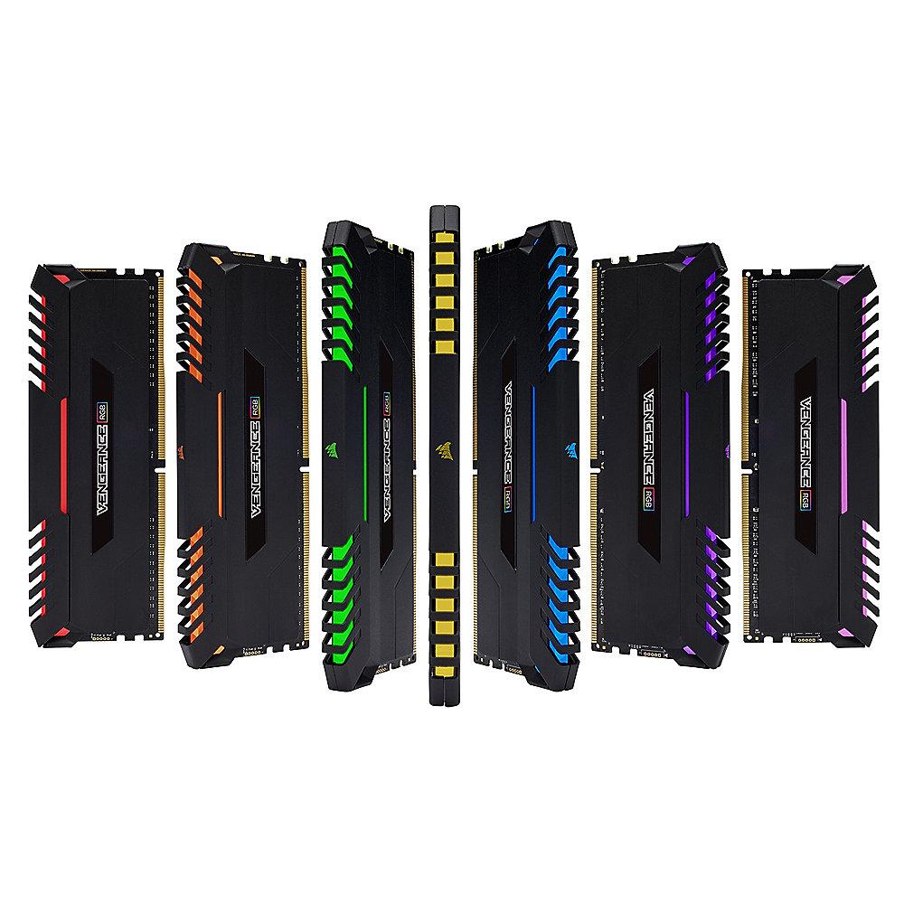 32GB (2x16GB) Corsair Vengeance RGB DDR4-2666 RAM CL16 (16-18-18-35) Kit, 32GB, 2x16GB, Corsair, Vengeance, RGB, DDR4-2666, RAM, CL16, 16-18-18-35, Kit