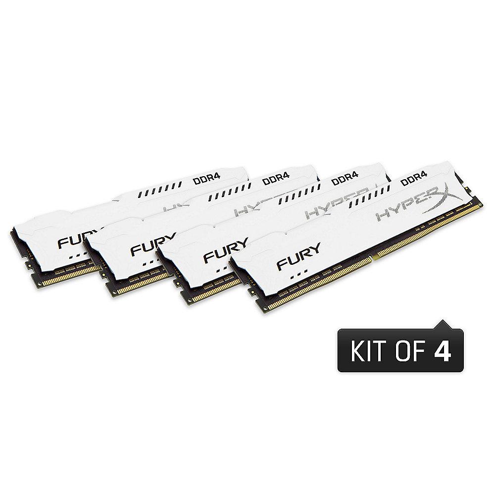 64GB (4x16GB) HyperX Fury weiß DDR4-2666 CL16 RAM Kit, 64GB, 4x16GB, HyperX, Fury, weiß, DDR4-2666, CL16, RAM, Kit