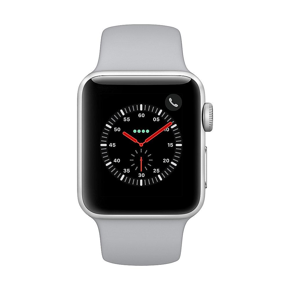 Apple Watch Series 3 LTE 38mm Aluminiumgehäuse Silber mit Sportarmband Nebel, Apple, Watch, Series, 3, LTE, 38mm, Aluminiumgehäuse, Silber, Sportarmband, Nebel