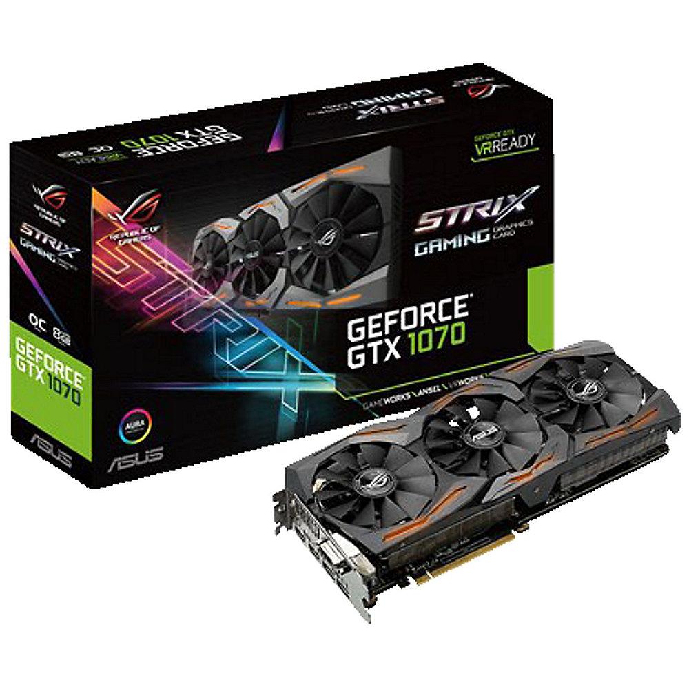 Asus GeForce GTX 1070 Strix ROG 8GB GDDR5 Grafikkarte 2xDP/2xHDMI/DVI, Asus, GeForce, GTX, 1070, Strix, ROG, 8GB, GDDR5, Grafikkarte, 2xDP/2xHDMI/DVI