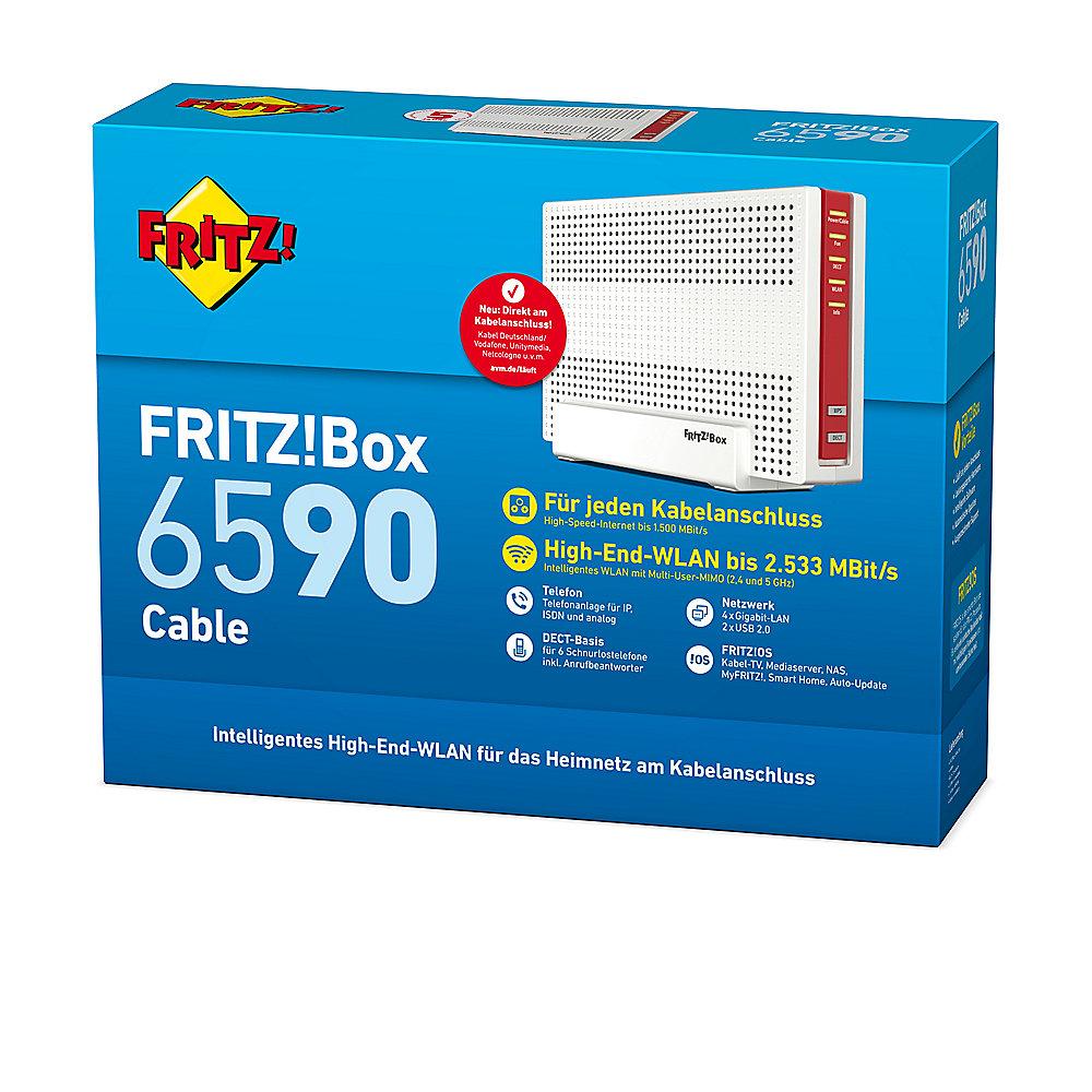 AVM FRITZ!Box 6590 Cable WLAN-ac Kabelmodem Router mit VoIP Telefonie & DECT