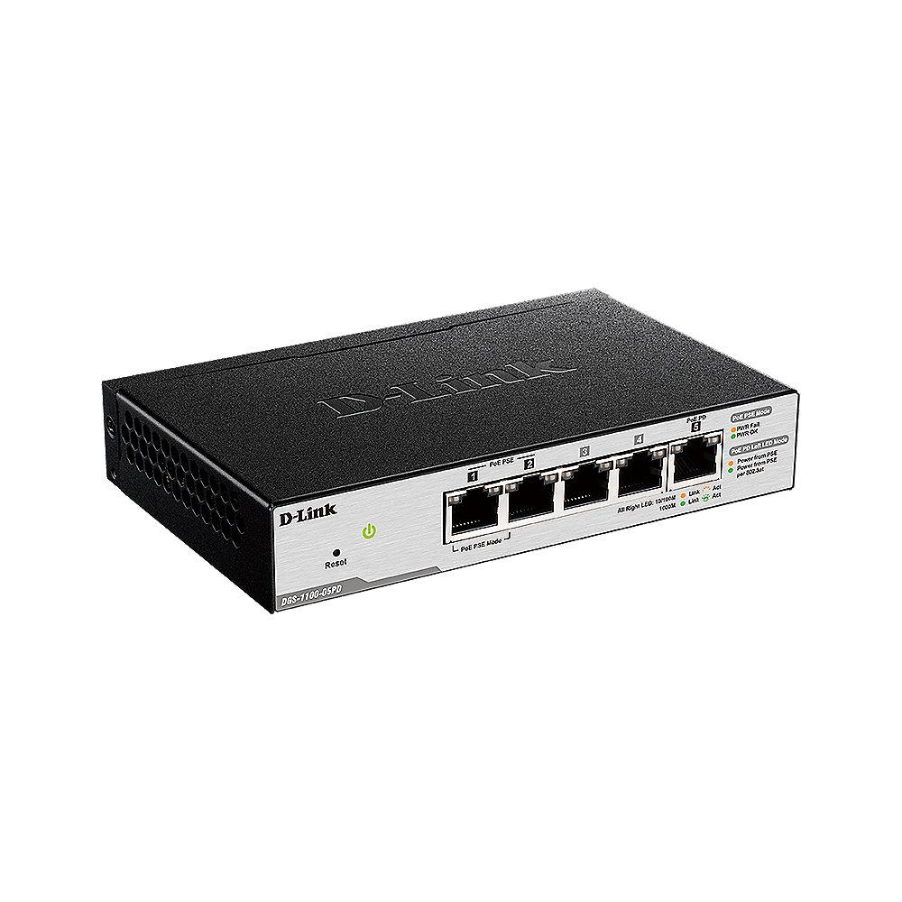 D-Link DGS-1100-05PD 5-Port Gigabit Smart Switch PoE-powered, D-Link, DGS-1100-05PD, 5-Port, Gigabit, Smart, Switch, PoE-powered