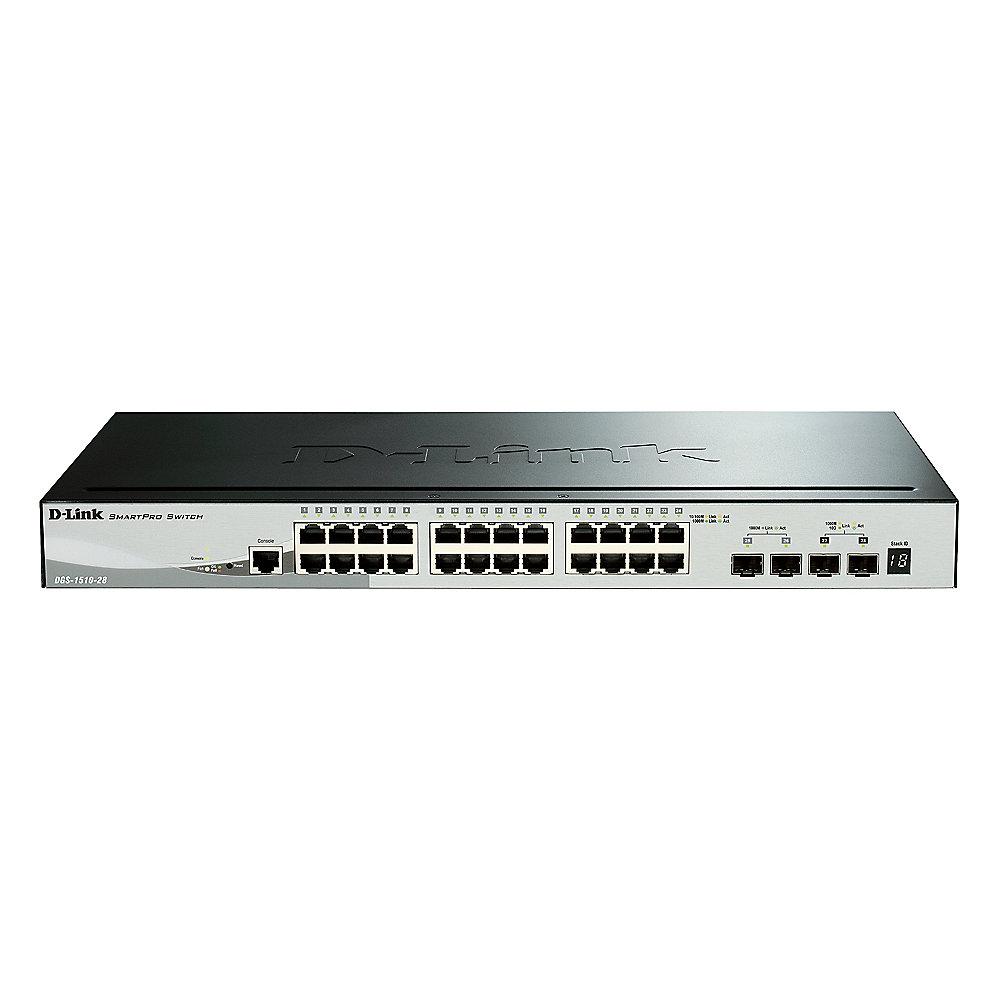 D-Link DGS-1510-28 28Port Gigabit Switch (2x Gbit SFP, 2x 10Gbit SFP ) verwaltet, D-Link, DGS-1510-28, 28Port, Gigabit, Switch, 2x, Gbit, SFP, 2x, 10Gbit, SFP, , verwaltet