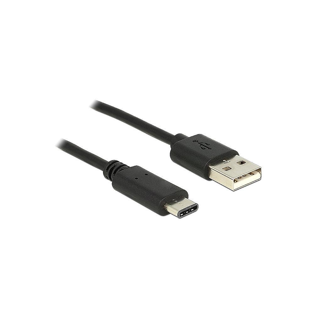 DeLOCK USB 2.0 Adapterkabel 1m A zu C St./St. 83600 schwarz, DeLOCK, USB, 2.0, Adapterkabel, 1m, A, C, St./St., 83600, schwarz