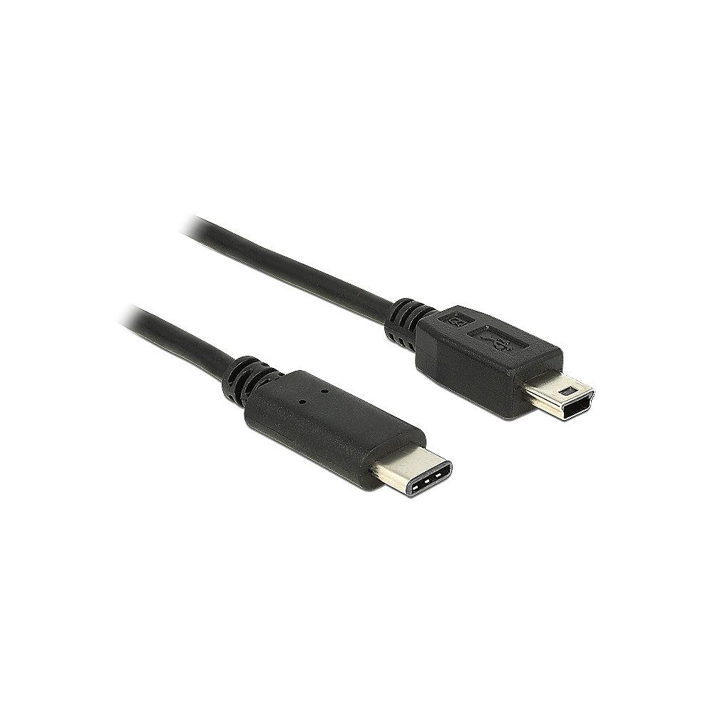 DeLOCK USB 2.0 Adapterkabel 1m C zu mini-B St./St. 83603 schwarz