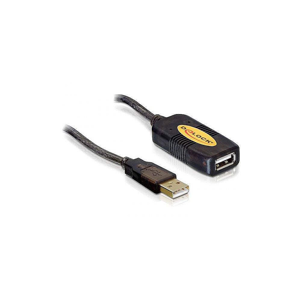 DeLOCK USB 2.0 Verlängerung 5m aktiv 82308 schwarz, DeLOCK, USB, 2.0, Verlängerung, 5m, aktiv, 82308, schwarz