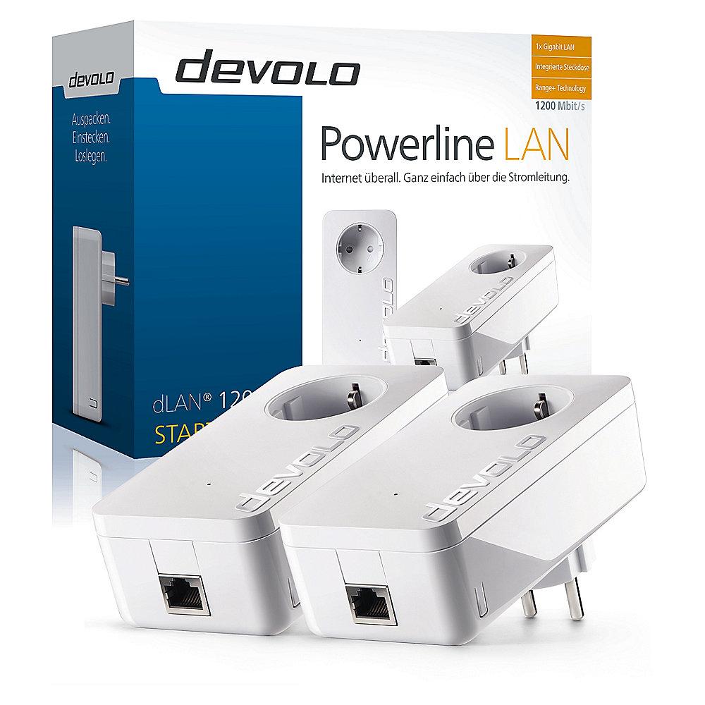 devolo dLAN 1200  Starter Kit (1200Mbit, 2er Kit, Powerline, 1xGB LAN,Steckdose), devolo, dLAN, 1200, Starter, Kit, 1200Mbit, 2er, Kit, Powerline, 1xGB, LAN,Steckdose,