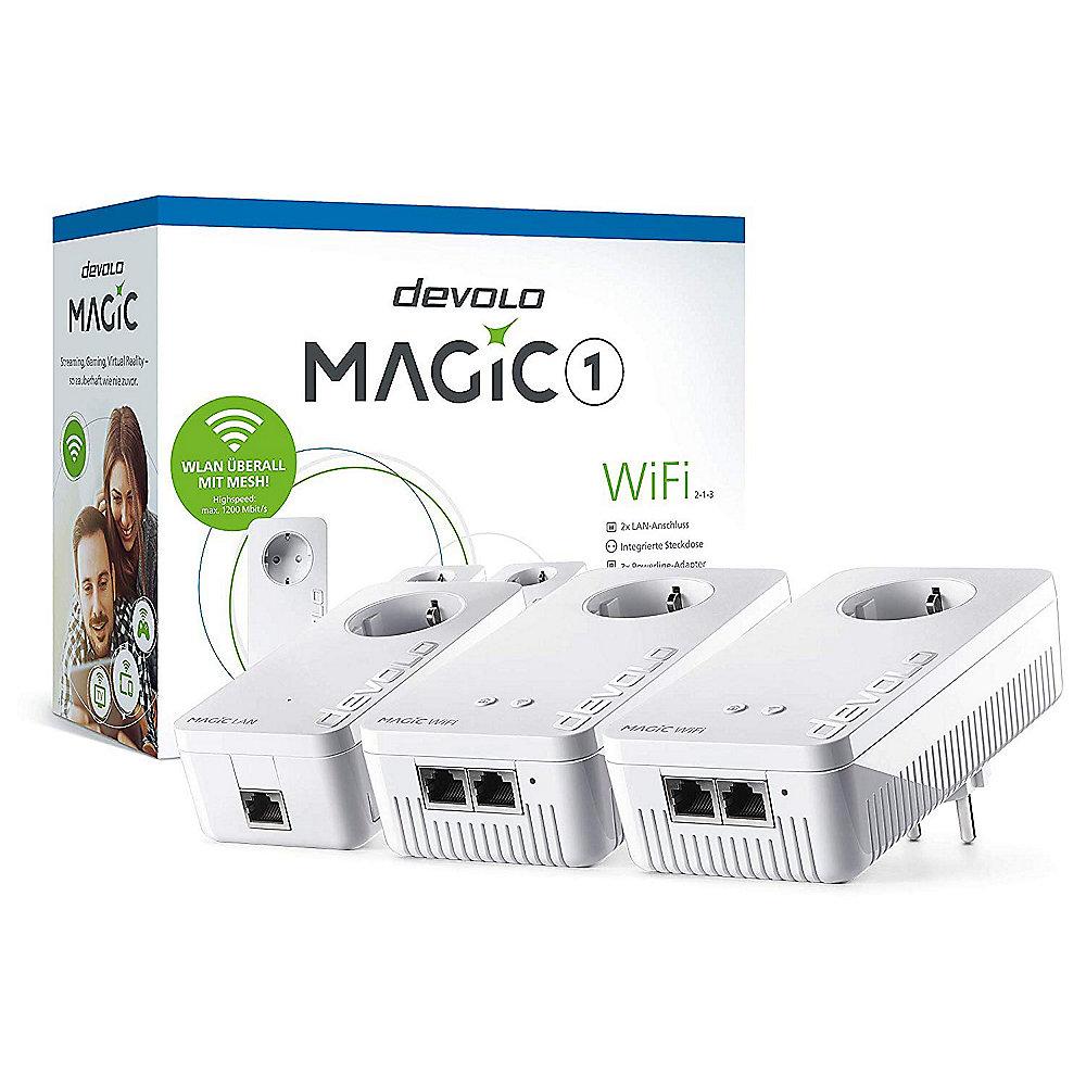 devolo Magic 1 WiFi 2-1-3 MultiroomKit (2xWiFi 1xLAN 1200mbps Powerline Adapter), devolo, Magic, 1, WiFi, 2-1-3, MultiroomKit, 2xWiFi, 1xLAN, 1200mbps, Powerline, Adapter,