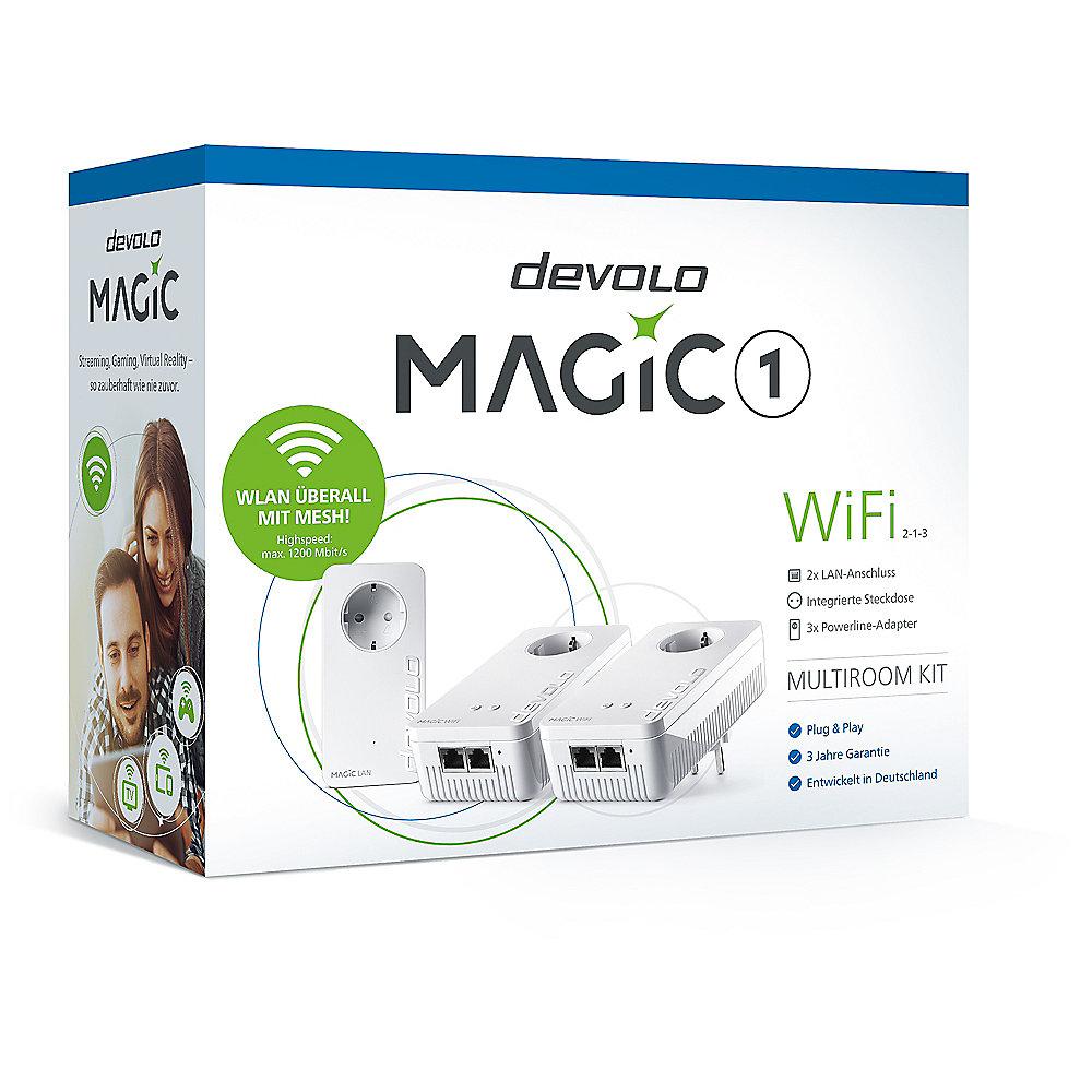 devolo Magic 1 WiFi 2-1-3 MultiroomKit (2xWiFi 1xLAN 1200mbps Powerline Adapter)