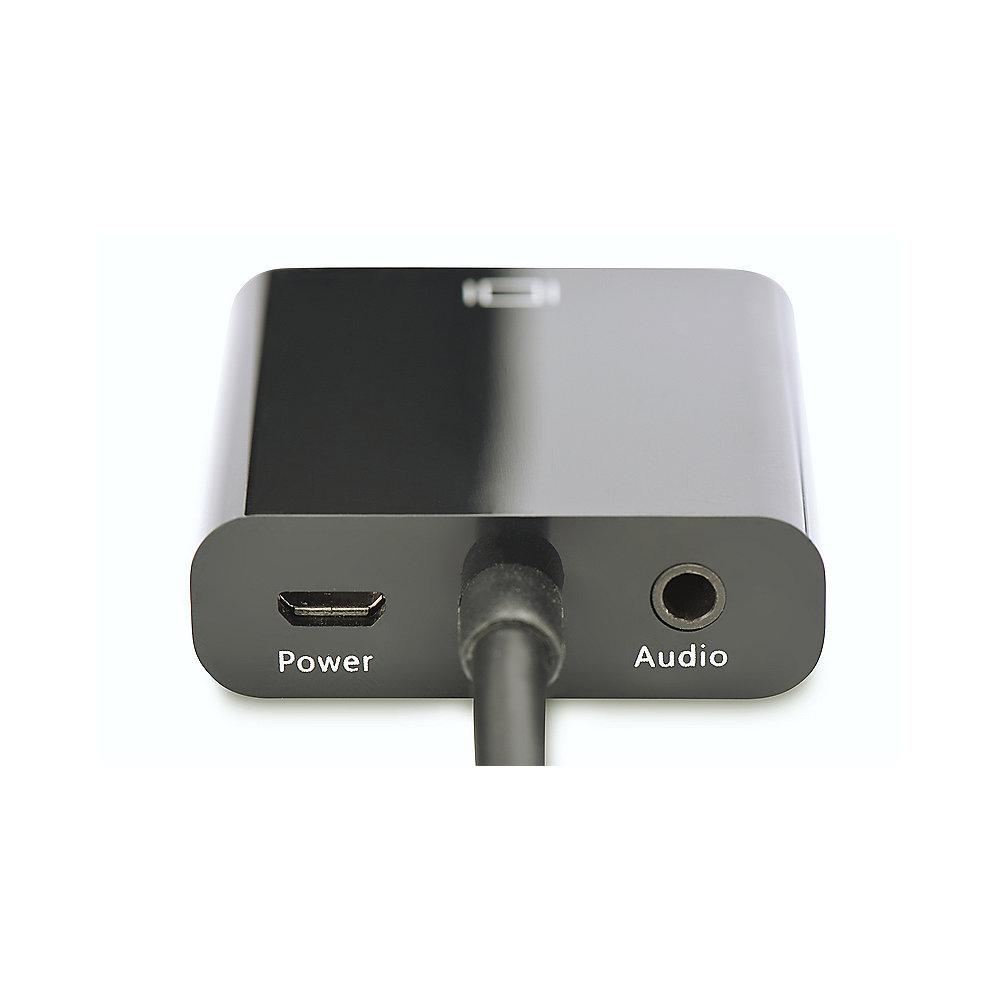 DIGITUS HDMI Adapter micro-D zu VGA St./Bu. schwarz, DIGITUS, HDMI, Adapter, micro-D, VGA, St./Bu., schwarz