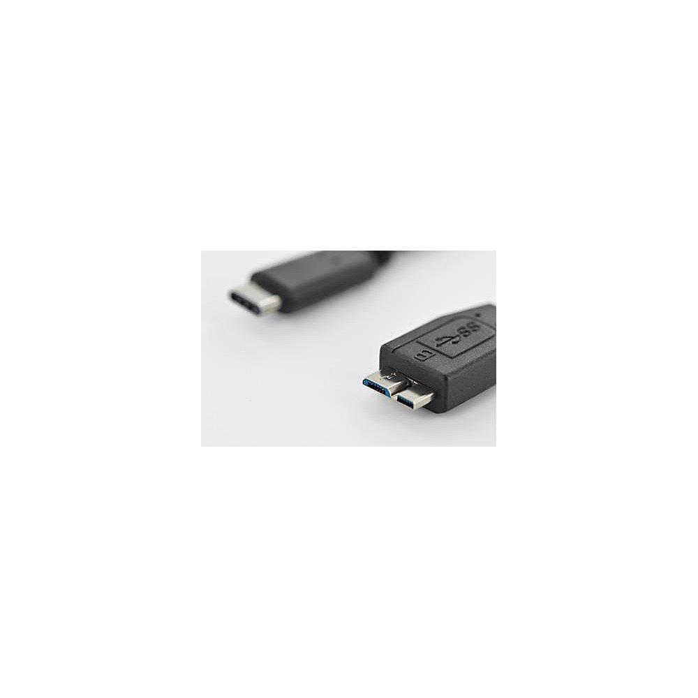 ednet USB 3.1 Anschlusskabel 1m Premium C zu micro B St./St. schwarz