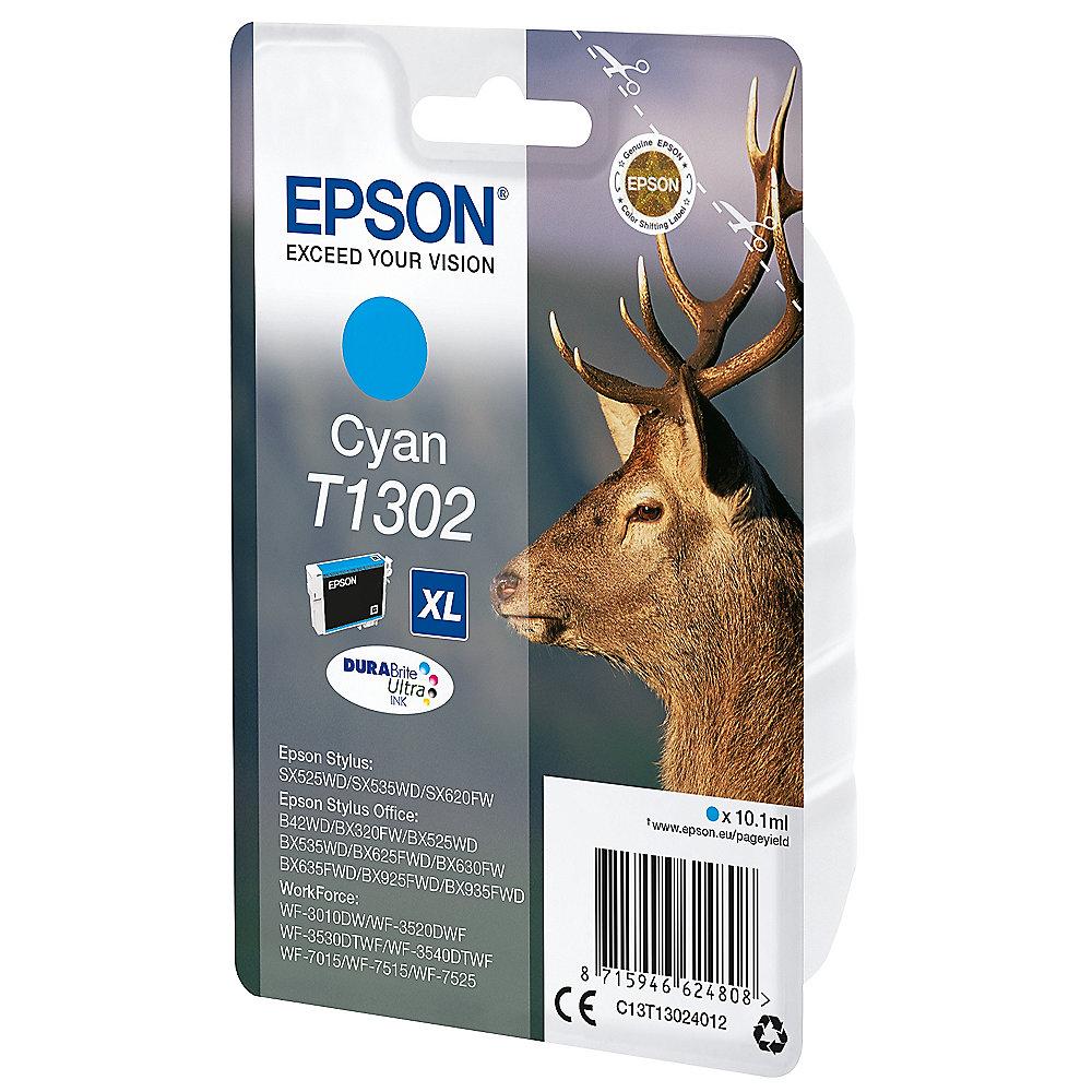 Epson C13T13024012 Druckerpatrone T1302 XL Cyan, Epson, C13T13024012, Druckerpatrone, T1302, XL, Cyan