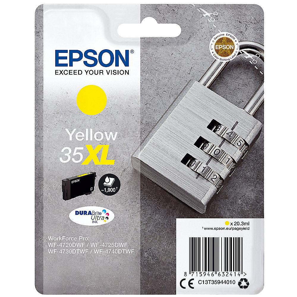 Epson C13T35944010 Druckerpatrone 35XL gelb hohe Kapazität, Epson, C13T35944010, Druckerpatrone, 35XL, gelb, hohe, Kapazität