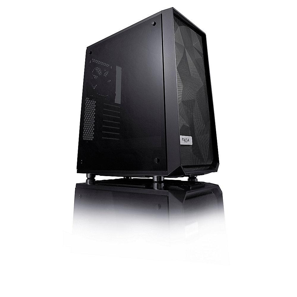 Fractal Design Meshify C ATX Gaming Gehäuse mit TG Seitenfenster, schallgedämmt